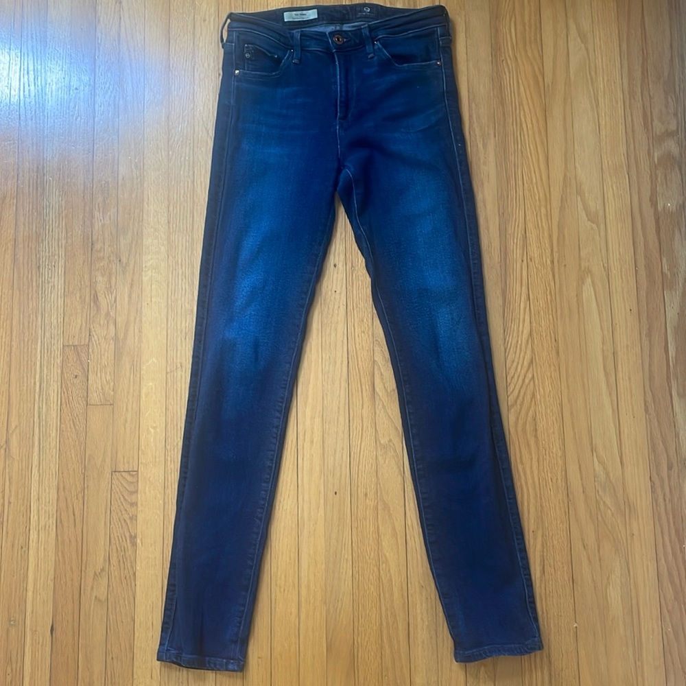 AG Adriano Goldschmied The Prima Mid-Rise Cigarette Dark Wash Denim Jeans - 26R